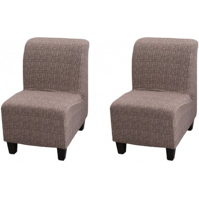 HAOYONG Armless Chair Cover Set of 2 High Stretch Armless Accent Chair Cover Slipcover Spandex Removable Slipcovers Furniture Protector Covers for Living Dining Room Hotel