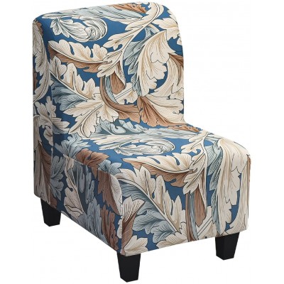 HAOYONG Armless Chair Slipcover 1 Piece Printed Stretch Accent Chair Cover Washable Removable Furniture Protector Covers for Living Dining Room Hotel