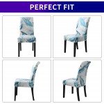 Howhic Chair Covers for Dining Room with Printed Patterns Easy Slip-on Stretchy Dining Room Chair Covers Set of 4 Washable Dining Chair Covers Great Decor for Home Party Banquet 4pcs