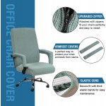 H.VERSAILTEX Home Office Chair Covers Stretchable Computer Desk Chair Covers Mid High Back Universal Executive Boss Chair Covers Gaming Chair Covers Non Slip Thick Jacquard Sage Oversized