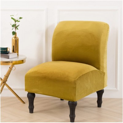JQDMBH Chair Covers,Seat Covers Velvet Armless Accent Chair Covers Stretchy Slipper Chair Couch Slipcovers Removable Washable Furniture Protector Covers Color : Grass Specification : Large