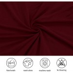 JQinHome 6 Pcs Dining Chair Slipcover,High Stretch Removable Washable Chair Seat Protector Cover for Home Party Hotel Wedding Ceremony Burgundy