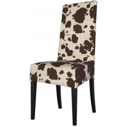 LQLDHJ Cow Print Dining Chair Covers Stretch Removable Washable Dining Chair Protector Slipcovers for Home Kitchen Party Restaurant