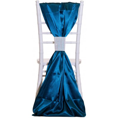 Satin Single Piece Simple Back Chair Accent for Wedding Parties Bridal Shower and Other Special Events Lightweight Wedding Chair Decorations 72" x 56" Lilac w Curtain Tie Gold