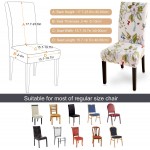 SearchI Dining Room Chair Covers Slipcovers Set of 4 Spandex Super Fit Stretch Removable Washable Kitchen Parsons Chair Covers Protector for Dining Room,Hotel,Ceremony,Beige+Flowers