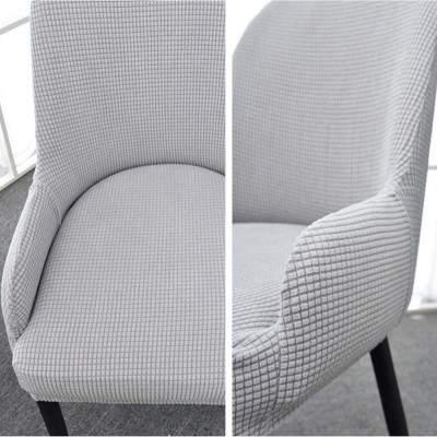 TGETBTTSR Curved Back Accent Kitchen Dining Room Chair Slipcover Modern Swivel Armrest Counter Height Bar Stools Covers Wing Back Chair Protector Color : #3 Size : 4PCS