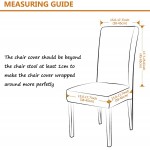 TMEOG 4 6Pcs Chair Cover Stretch Removable Washable Armless Dining Room Chair Protector Cover Seat Slipcovers Solid Color Printed for Hotel,Ceremony,Banquet,Kitchen,Restaurant,Home