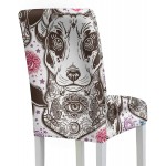 WJJSXKA Chair Covers for Dining Room American Pit Bull Terrier Dinner Chair Seat Cover Stretch Removable Washable Seat Cover Accent Chair for Home Kitchen Party Restaurant Wedding