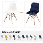 YXZN Velvet Chair Covers Shell Chair Covers Armless Chair Slipcovers 1 2 4 6 Pack for Dining Room Chair Slipcover for Accent Chair Cover Color : #13 Size : 4PCS