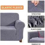 Blxsif Chair Cover Sofa Slipcover Thickened Single Seat Sofa Couch Cover Furniture Protector for Living Room Kids PetStretch,Grey