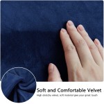 Couch Covers for 3 Cushion Couch Velvet Sofa Cover Stretch 4 Piece Couch Cover Sofa Covers Sofa Slipcover for Furniture Sofa Furniture Protector Machine Washable Navy Blue