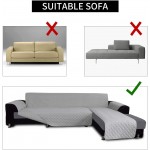 Easy-Going Sofa Slipcover L Shape Sofa Cover Sectional Couch Cover Chaise Lounge Cover Reversible Sofa Cover Furniture Protector Cover for Pets Kids Children Dog Cat Small Light Gray Light Gray