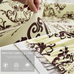 TIKAMI Stretch Printed Sofa Slipcover 2-Piece Couch Cushion Cover Washable Spandex Furniture Protector Small Coffee