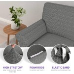 ZNSAYOTX Chair Slipcovers with Arms for Living Room High Stretchy Spandex Pet Friendly Armchair Furniture Protection Covers Black and White Chair