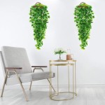 3 Pcs Artificial Hanging Plants EHWINE 3.93 Ft Fake Ivy Vines Each Greenery Garland Leaves Fake Hanging Plants Vines for Home Bedroom Room Indoor Wedding Wall Decor No Baskets