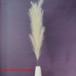 3Pcs 43 3.6FT Long Handmade Artificial Pampas Grass Flower Large Tall 18-Branches Fluffy Fake Bulrush Reed Pompass Dried Plant for Home Party Wedding DIY Vase Filler Boho Decor Beige