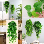 4 Pcs Artificial Hanging Plants 3.6ft Fake Ivy Vines Hanging Wall Plants Fake Ivy Green Leaves Room Decor Home Garden Wedding Party Indoor Outdoor Decorations Basket Not Included