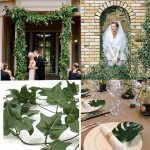 84FT Artificial Vines with Leaves Fake Ivy Foliage Flowers Hanging Garland 12PCS Individual Strands Artificial Tropical Leaves,Home Party Wall Garden Wedding Decors Indoor Outdoor