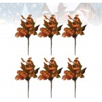 Amosfun Simulation Maple Leaf Berry Picks Christmas Tree Decorations for Thanksgiving Autumn Fall Decor Holiday Home Decor