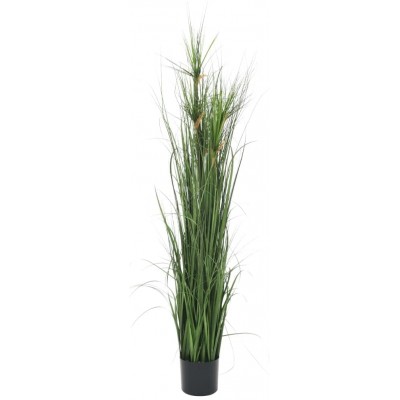 Artificial Grass Plant Artificial Faux Grass Fake Grass Plant Decor Plastic Grass Faux Greenery Stems Grass for Home Or Office Indoor Greenery Accent 55.1" Green