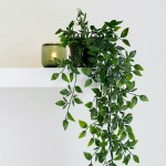 Artificial Hanging Plants 3 Pack Fake Potted Plants for Wall Home Room Office Indoor Decor