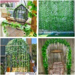 Artificial Ivy Garland Vines for Room Decor Aesthetic 12 Pack Fake Ivy Leaves Hanging Plant Vines for Bedroom Green Ivy Wall Decor