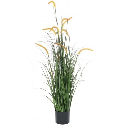 Artificial Plants Fake Grass Artificial Cattails Faux Grass Plant Decor Plastic Grass Artificial Greenery Shrubs Faux Greenery Stems for Home Or Office Indoor Greenery Accent 53.1" Green