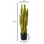 Artificial Sansevieria Snake Plant Indoor Home Accent Decor Leaves Artificial