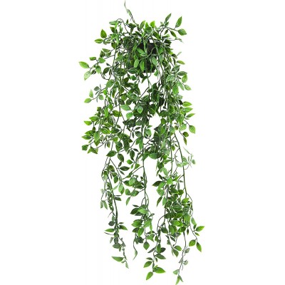 AUSTOR 1 Pack Artificial Hanging Plants with Pot Fake Plants Hanging Vines Shelf Plants Artificial Decor Potted Plants for Home Indoor Outdoor Office