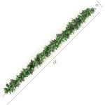 Barnyard Designs 6ft 72 Faux Eucalyptus Garland Artificial Greenery Green Leaf Fake Vine Decoration for Fireplace Mantel Wedding or Home Décor