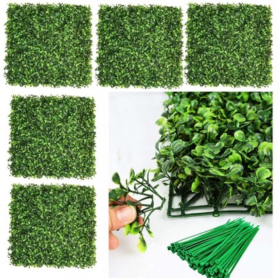 DearHouse 12 Pieces 20"x 20" Artificial Boxwood Panels Topiary Hedge Plant Privacy Hedge Screen UV Protected Suitable for Outdoor Indoor Garden Fence Backyard and Decor