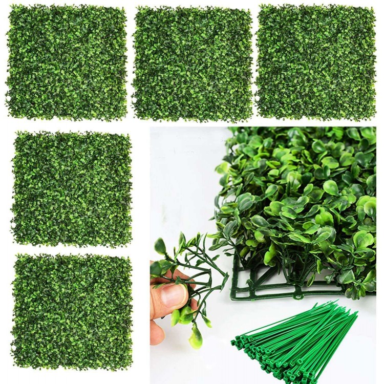 DearHouse 12 Pieces 20x 20 Artificial Boxwood Panels Topiary Hedge Plant Privacy Hedge Screen UV Protected Suitable for Outdoor Indoor Garden Fence Backyard and Decor