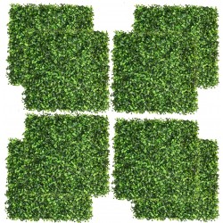DearHouse 8 Pieces 20"x 20" Artificial Boxwood Panels Topiary Hedge Plant Privacy Hedge Screen UV Protected Suitable for Outdoor Indoor Garden Fence Backyard and Decor