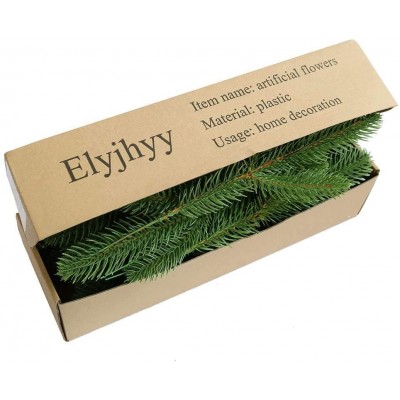 Elyjhyy 30pcs Artificial Pine Branches Green Plants Pine Needles DIY Accessories for Garland Wreath Christmas and Home Garden Decor