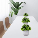 Fake Plants Decor karlliu Artificial Plant Small Fake Potted Plants Indoor Artificial Office Plants Desk Potted for Bathroom Home Greenery Decoration Ceramic Fake Potted