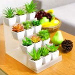 Fake Succulents Small Artificial Succulents Potted Faux Succulents for Home Office Desk Farmhouse Greenery Decor 12 Pack