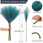 Faux Pampas Grass,8 Pcs 30 2.5 FT Tall Artificial Pompous Grass for Living Room Vase Filler Fluffy Fake Pampas Grass for Home,Kitchen,Office,Wedding Boho DecorationEmerald Green
