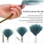 Faux Pampas Grass,8 Pcs 30 2.5 FT Tall Artificial Pompous Grass for Living Room Vase Filler Fluffy Fake Pampas Grass for Home,Kitchen,Office,Wedding Boho DecorationEmerald Green