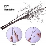 FeiLix 10PCS Lifelike Curly Willow Branches Decorative Dried Artificial Twigs 30.7 Inches Fake Bendable Sticks Vintage Vines Stems DIY Greenery Plants Craft Vases Home Garden Hotel Farmhouse Decor