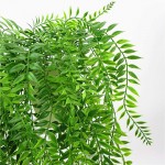 Hanging Plant Fake Plants for Decoration PASYOU Artificial Vines Plastic Ivy Greenery Garland Decor Grass Faux Leaves Stems for Outdoor Indoor Outside Home Garden Party Office Wedding Vine 4 Pack
