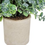 iFLOVE Small Fake Plastic Plant Artificial Eucalyptus Potted Plant Look Real Greenery Decor Home Office DeskGrey Green