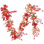 JSJJQAZ Artificial Pomegranate Garland Plants New Year Home Wedding Decor Outdoor