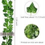 Kimzongxi Fake Vine Leaf Foliage 86 Lvy Hanging Garland Artificial Plants Strands FT 12 Home Decor Green Free Size