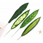 Licogel Artificial Plant Leaves Decorative: 20PCS Small Large Lifelike Fake Greenery Leaf Wedding Home Decor Crafting