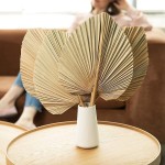 MAOMEI Decoration Wedding Decor Tropical Bohemian Trimmed Natural Palm Spears Fan Leaf Leaves Dried Plant1Pc