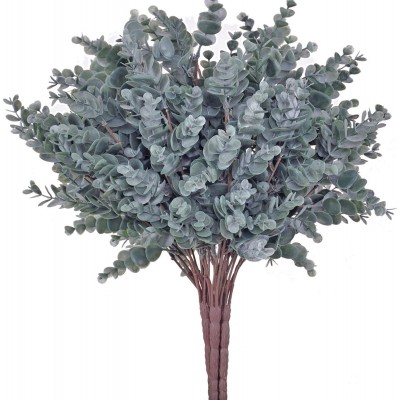 Naidiler 5PCS 18" Artificial Greenery Fake Greenery for Vase Decor Farmhouse Greenery Decor Faux Greenery Vase Filler Artificial Eucalyptus Greenery for Rustic Country Farmhouse Wall Decoration