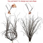 Pursuestar 5Pcs 29.5 Lifelike Dry Willow Branches Bendable Iron Wires Artificial Floral Flower Stub Stem DIY Craft Wedding Home Room Office Hotel Hall Decoration