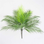 Rozwkeo Artificial Tropical Palm Leaf Bushes Faux Green Fronds Plant in Plastic Areca Palm Plant 15 Leaves Palm Tree 63 cm Tall for Tropical Greenery Accent Floral Arrangement Home Wedding Decor