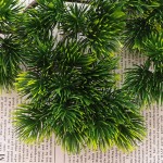 SANGDA Artificial Pine Branches,Green Leaves Needle Garland DIY Accessories Artificial Greenery Bush Faux Shrubs Table Centerpieces Arrangements for Wreath Christmas Holiday Home4 Pcs