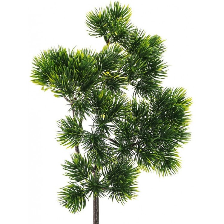 SANGDA Artificial Pine Branches,Green Leaves Needle Garland DIY Accessories Artificial Greenery Bush Faux Shrubs Table Centerpieces Arrangements for Wreath Christmas Holiday Home4 Pcs